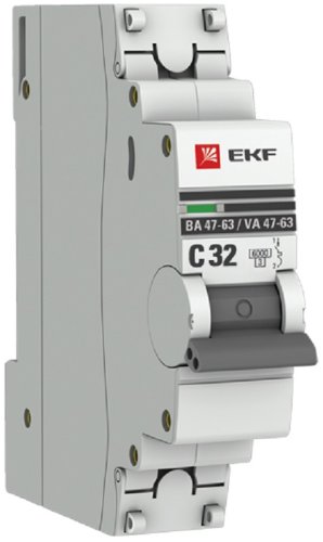 Выключатель автоматический EKF PROxima ВА47-63 1п 32А C 6кА картинка